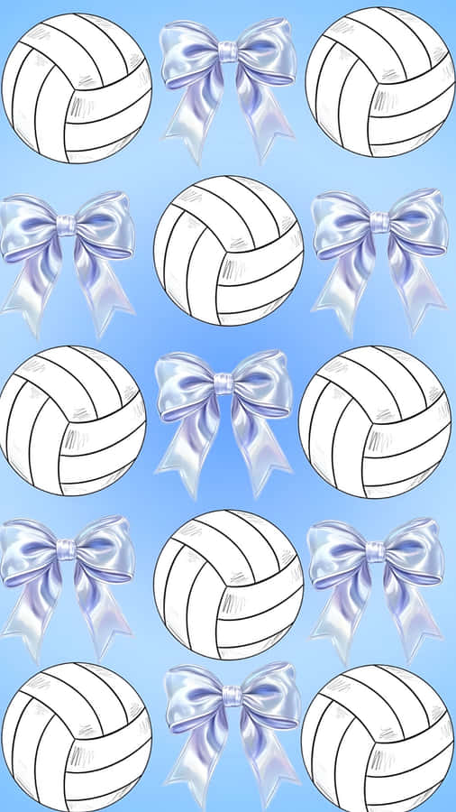 Preppy Volleyball Pattern Wallpaper