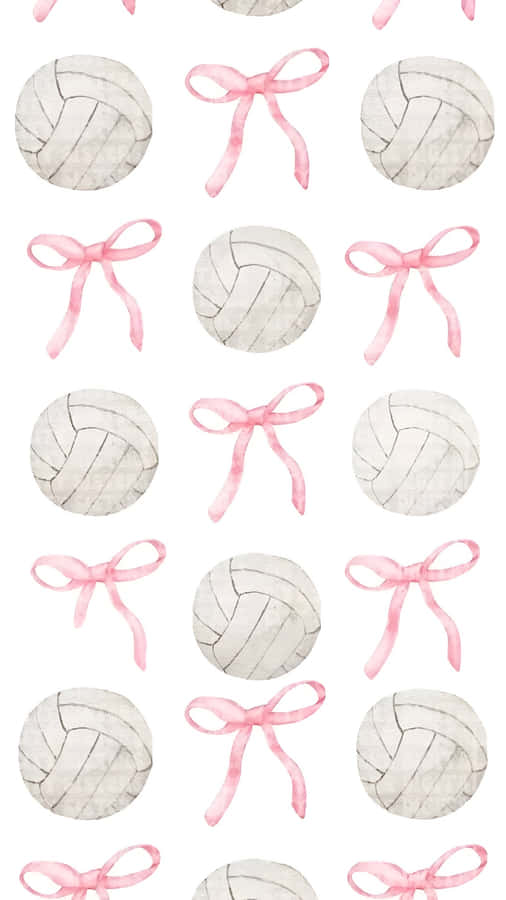 Preppy Volleyball Pattern Wallpaper