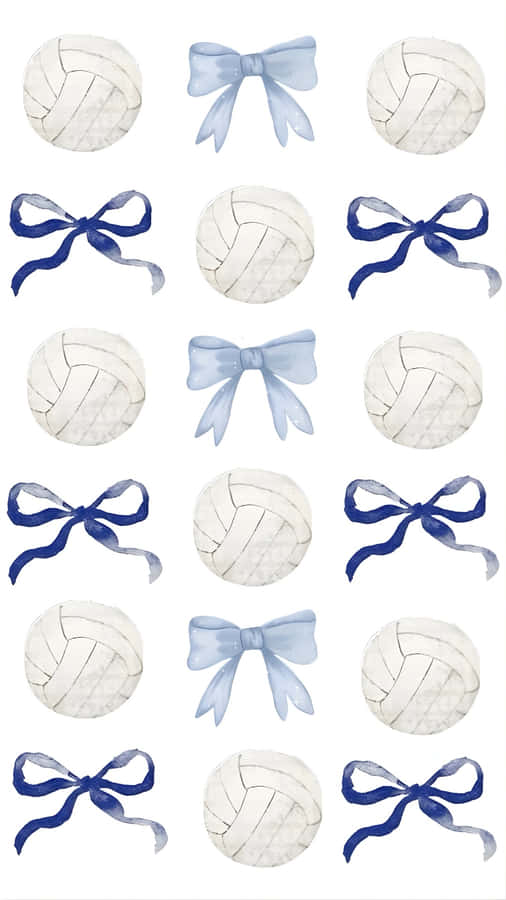 Preppy Volleyball Pattern Wallpaper