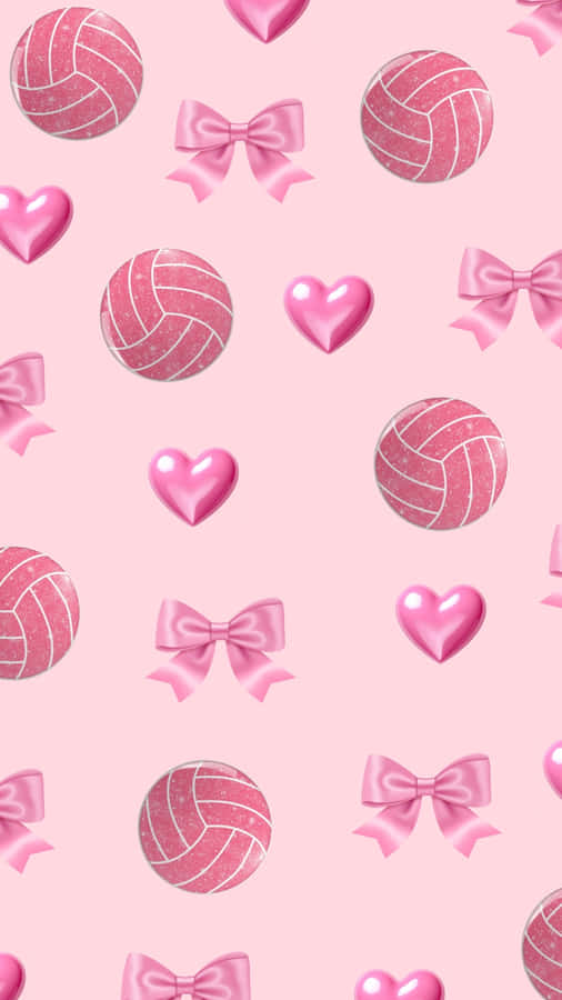 Preppy Volleyball Pattern Wallpaper