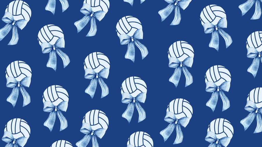 Preppy Volleyball Pattern Wallpaper
