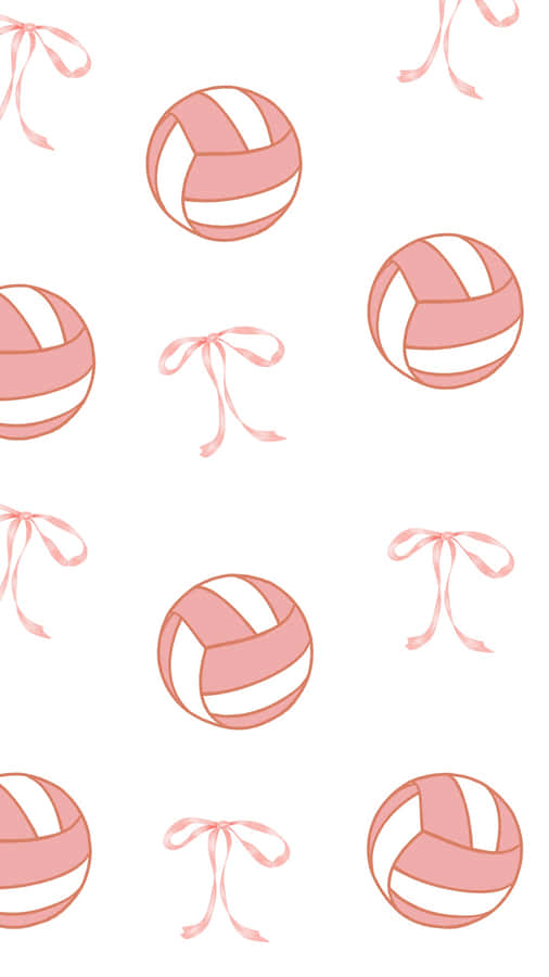 Preppy Volleyball Pattern Wallpaper