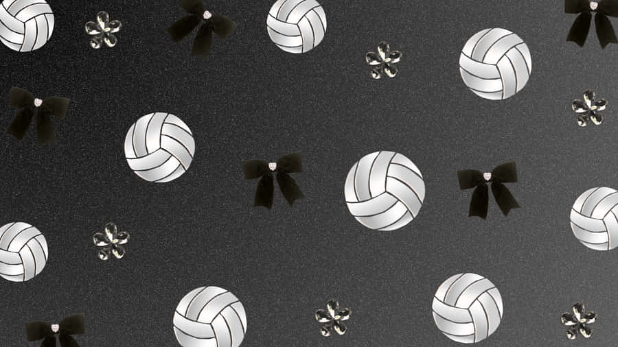 Preppy Volleyball Pattern Wallpaper