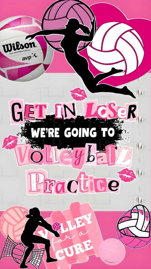Preppy Volleyball Practice Motivation Wallpaper