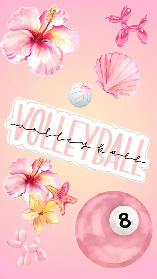 Preppy Volleyball Vibes Wallpaper