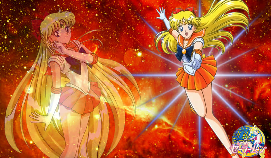 Pretty Guardian In A Mini Dress - Sailor Venus Wallpaper