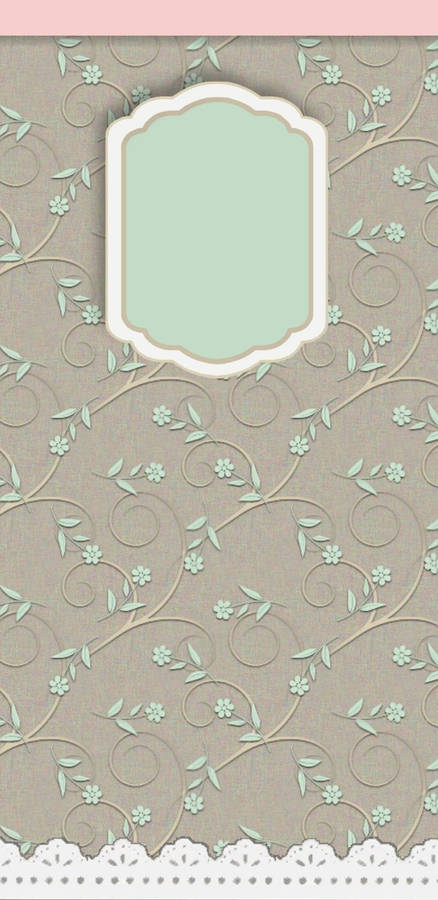 Pretty Sage Jacobean Lock Screen Wallpaper