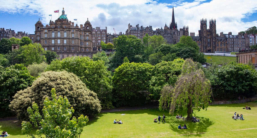 Princes Street Gardens Edinburgh Scotland Wallpaper