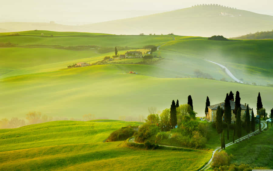 Pristine Countryside Landscape Wallpaper