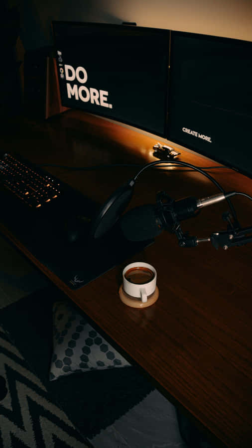 Productive Workspace Setup Wallpaper