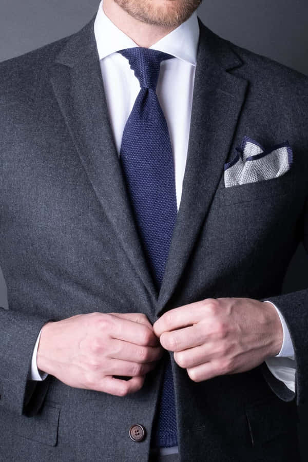 Professional Man Navy Blue Tie Wallpaper