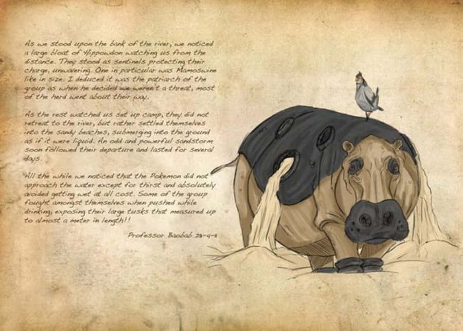 Professor Baobab's Diary Entry About Hippowdon Wallpaper