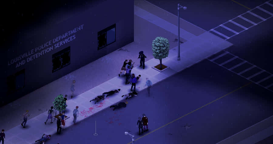 Project Zomboid Police Station Siege Wallpaper