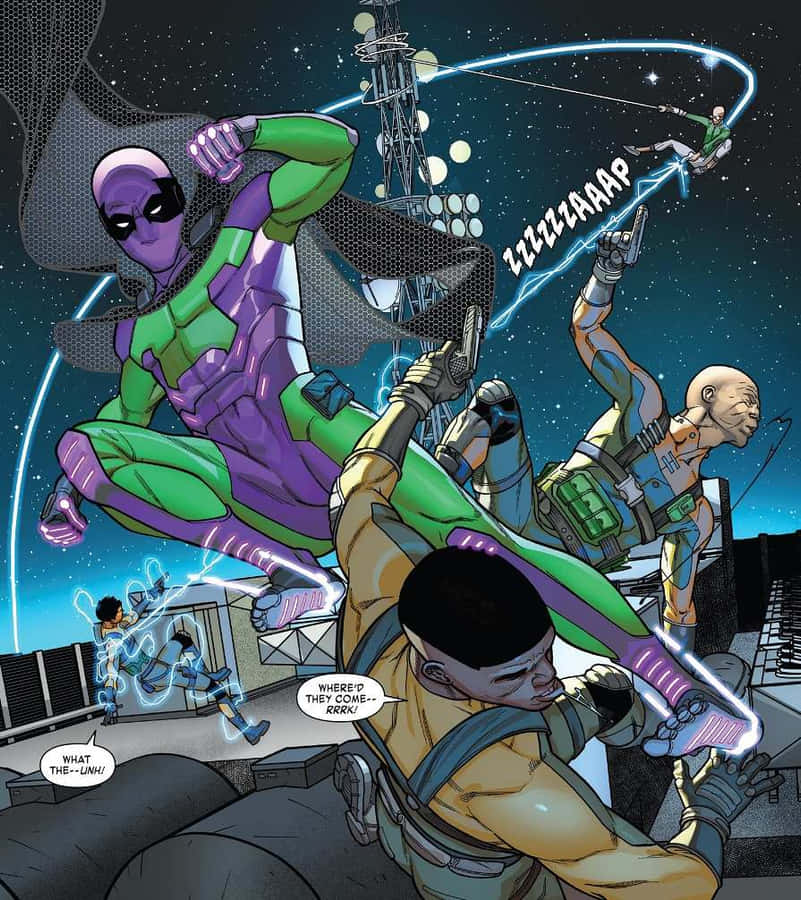 Prowlerin Action Comic Scene Wallpaper