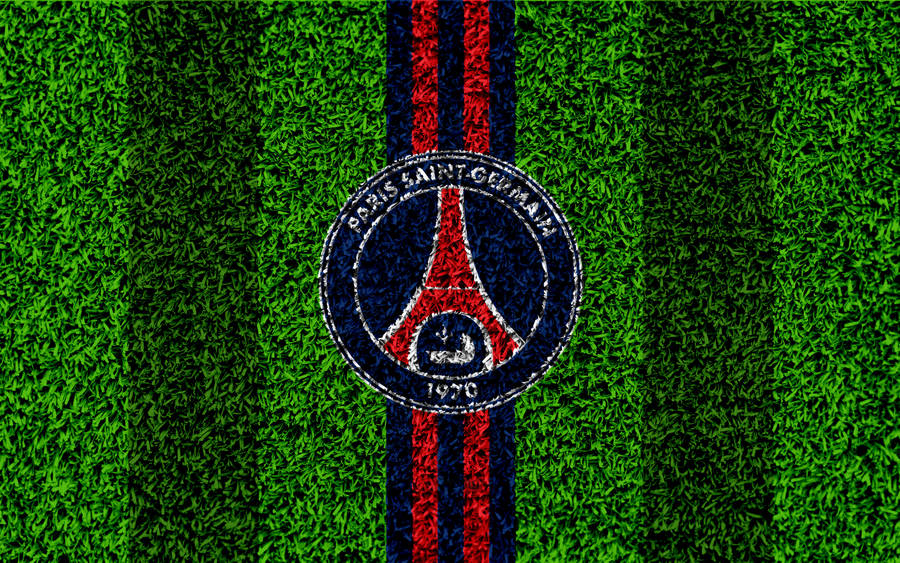 Psg Logo On Grass Wallpaper