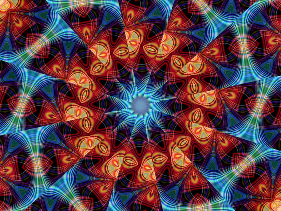 Psychedelic Fractal Art: A Journey Through Dimensions Wallpaper