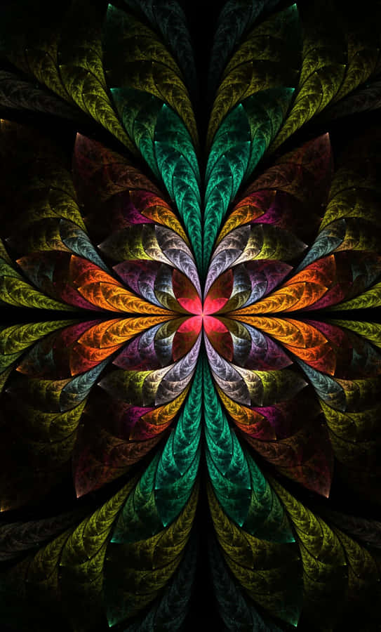 Psychedelic Fractals In Vibrant Hues Wallpaper