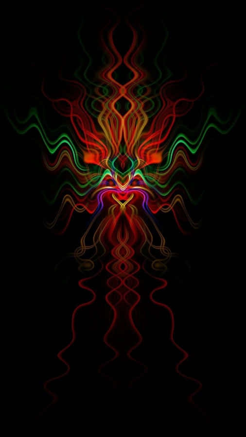 Psychedelic Neon Lights Abstract Art Wallpaper