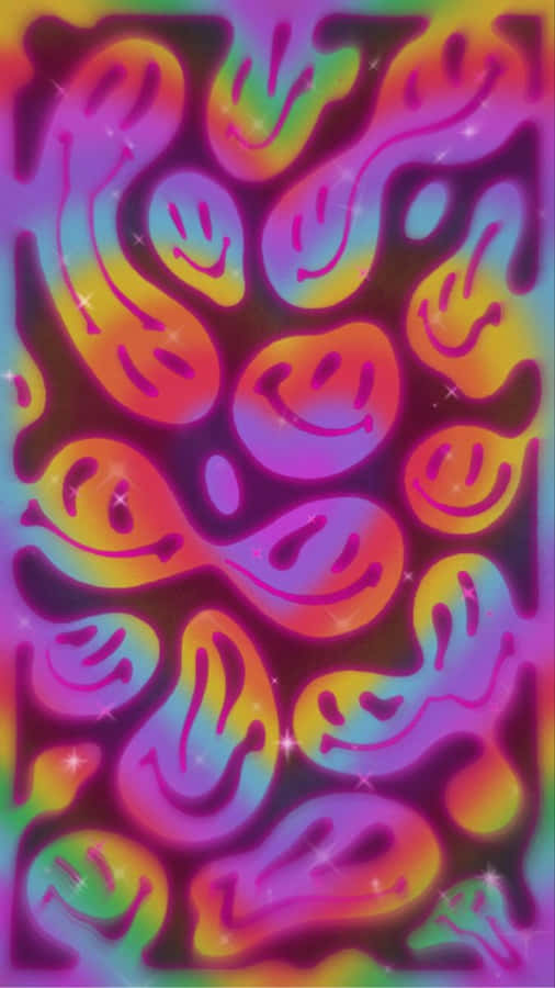 Psychedelic_ Smiley_ Face_ Pattern.jpg Wallpaper