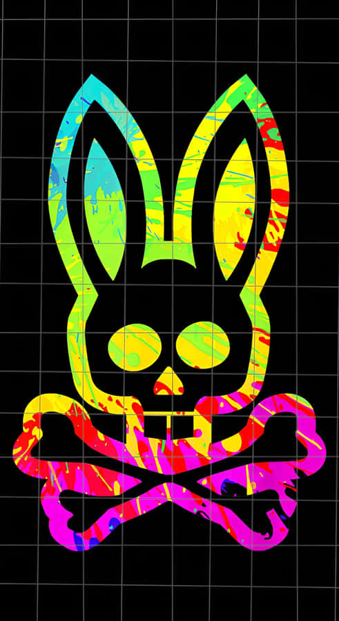 Psycho Bunny Colorful Skull Logo Wallpaper