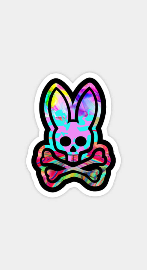 Psycho Bunny Colorful Skull Logo Wallpaper