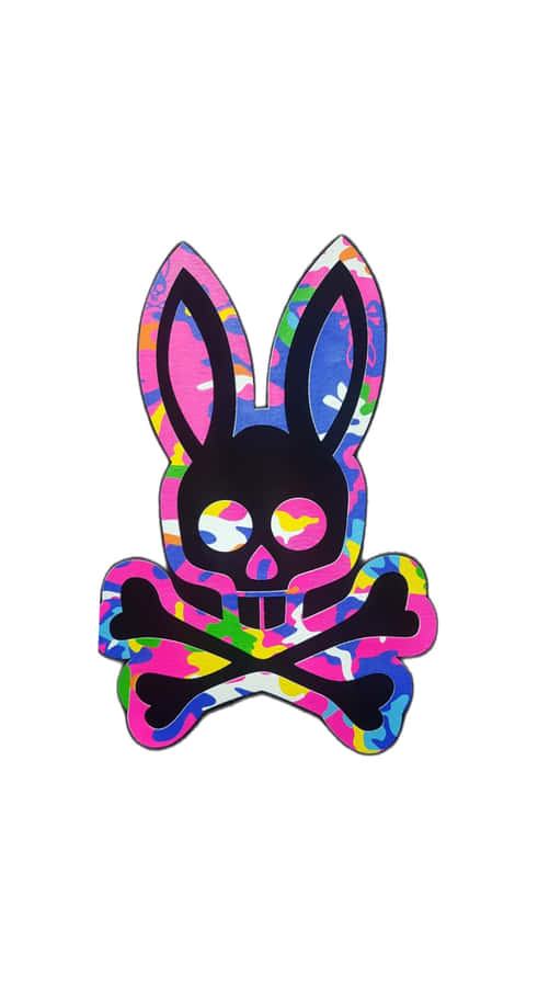 Psycho Bunny Colorful Skull Logo Wallpaper