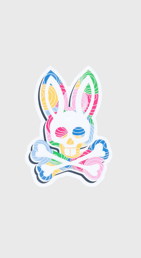 Psycho Bunny Colorful Skull Logo Wallpaper