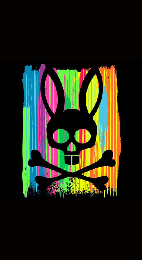 Psycho Bunny Colorful Skull Logo Wallpaper