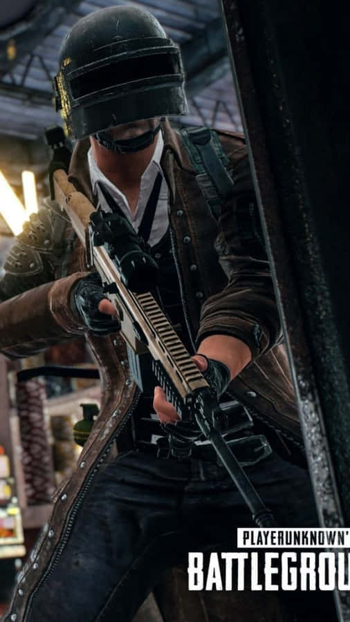 Pubg Android Helmet Scar Gun Wallpaper