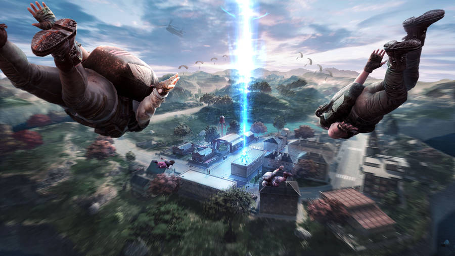 Pubg Full Screen Falling Wallpaper