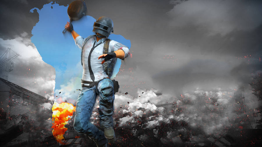 Pubg Lite Player Smashing Wallpaper