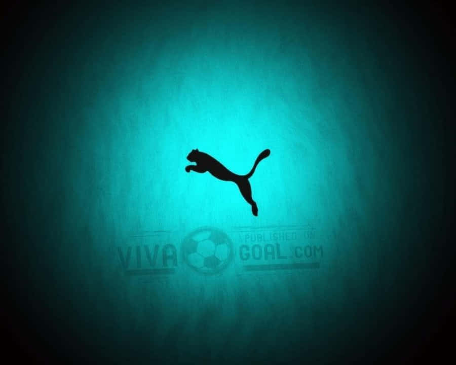 Puma Logo Blue Background Wallpaper