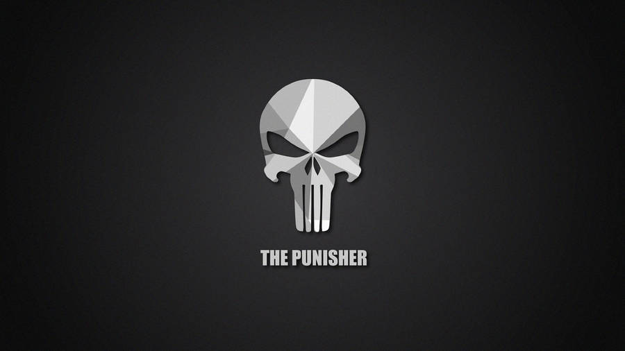 Punisher Logo In Grey Wallpaper