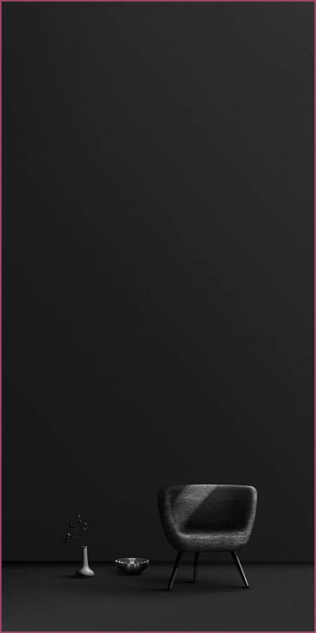 Pure Black Furniture And Wall Wallpaper