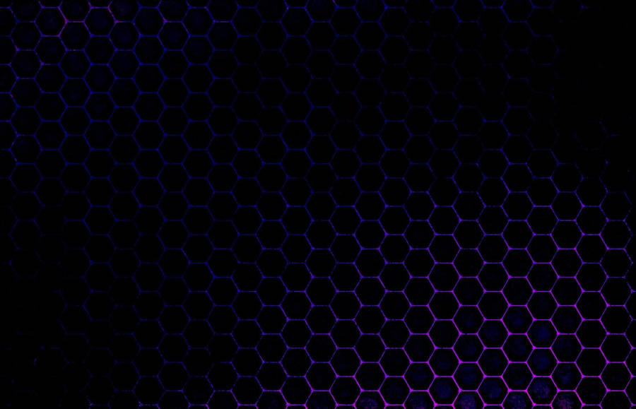 Pure Black With Honeycomb Pattern Wallpaper