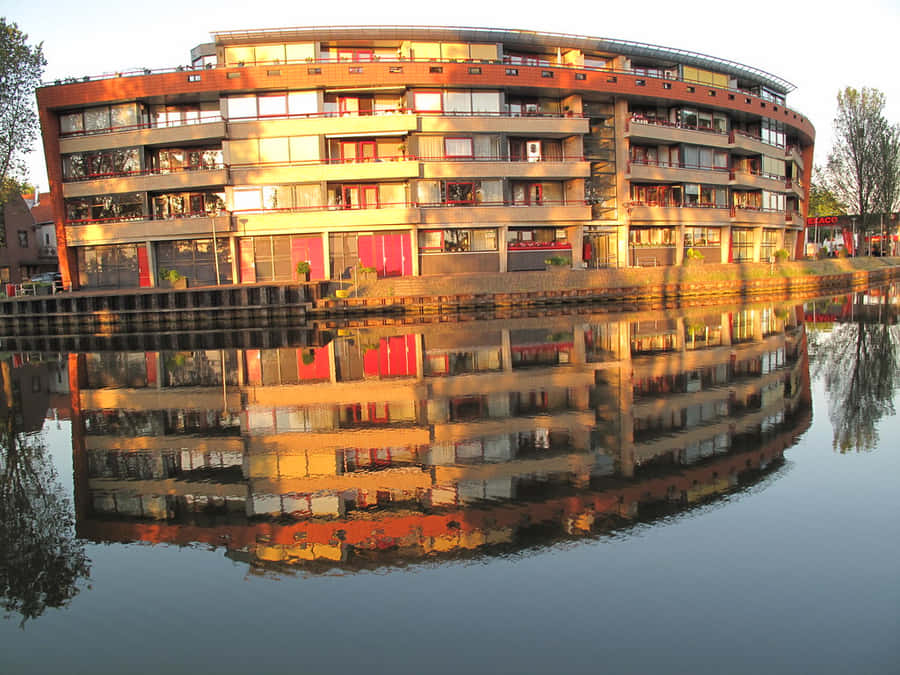 Purmerend Waterfront Reflections Wallpaper