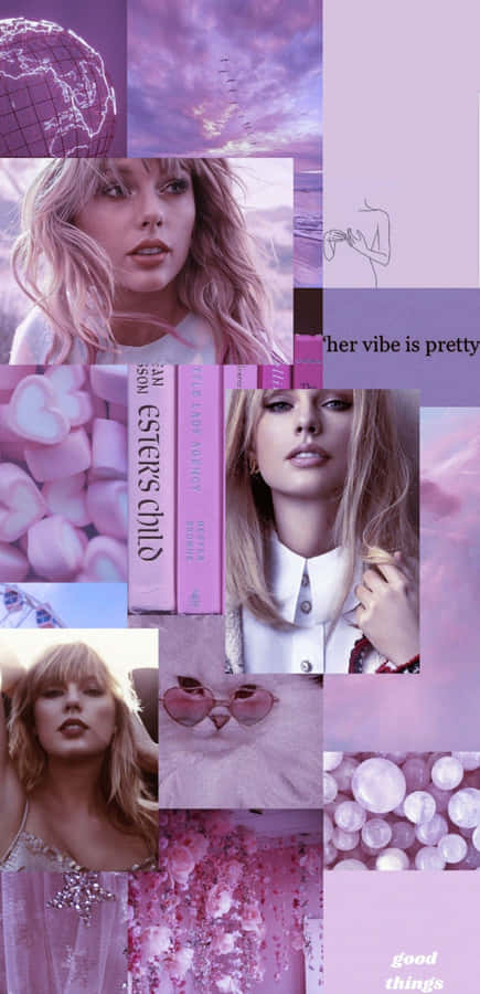Purple Aesthetic Collage Taylor Swift Wallpaper