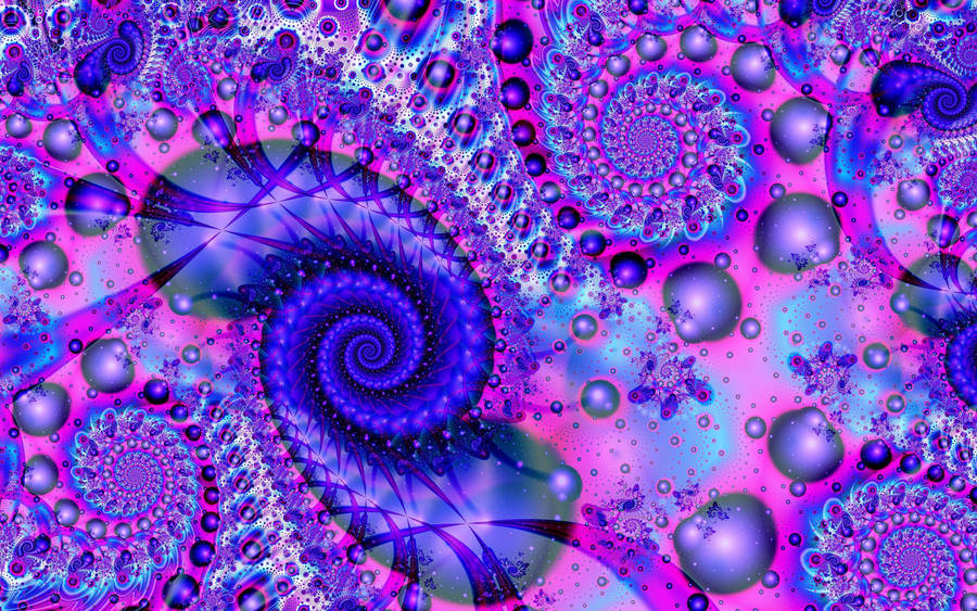 Purple And Pink Spiral Art Wallpaper