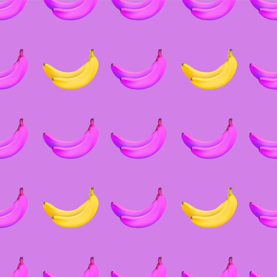 Purple And Yellow Bananas Wallpaper