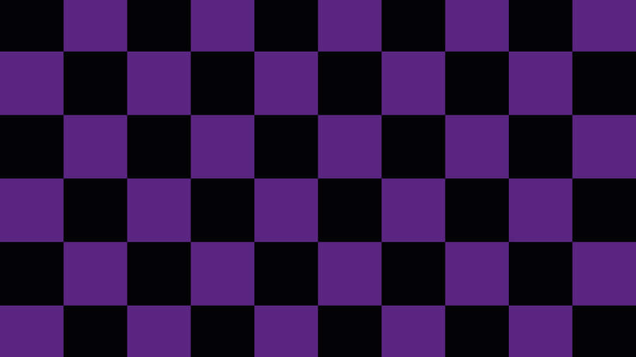 Purple Black Checkerboard Pattern Wallpaper