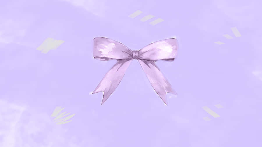 Purple Bow On Soft Background Wallpaper