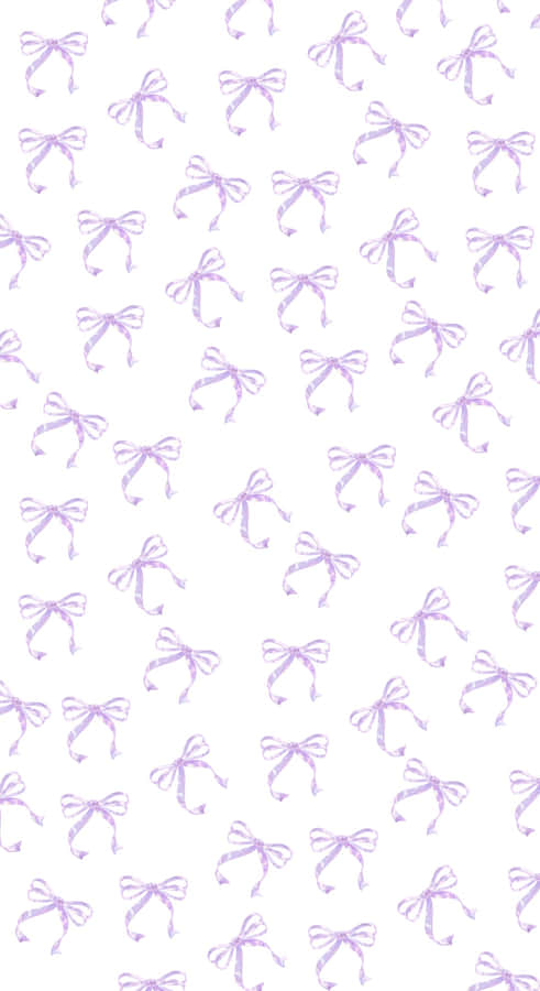 Purple Bow Pattern Wallpaper