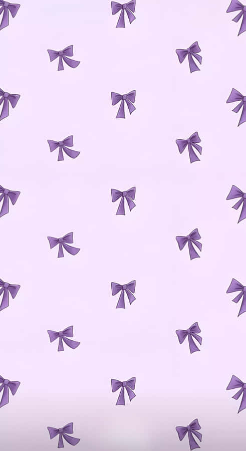 Purple Bow Pattern Design Wallpaper