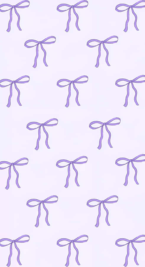 Purple Bow Pattern Wallpaper