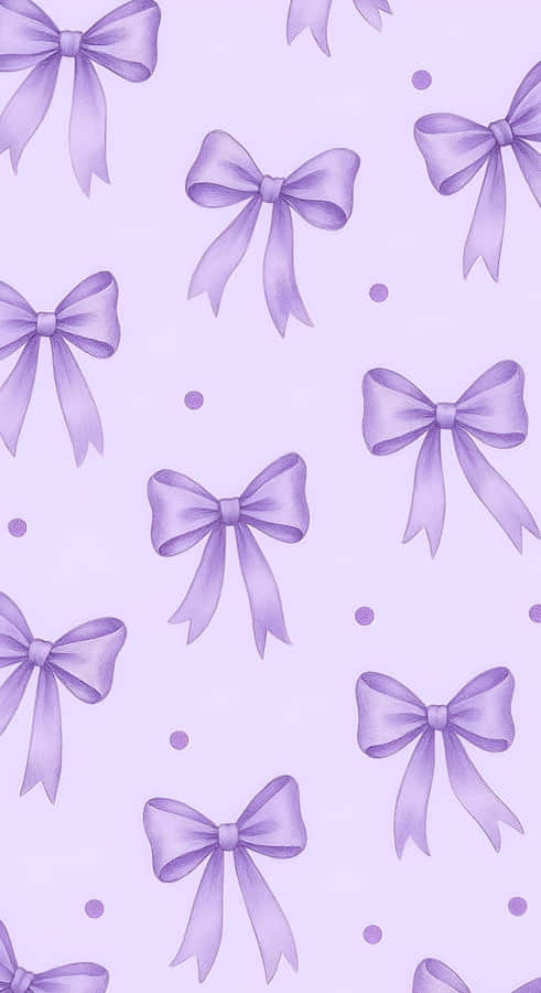 Purple Bow Pattern Wallpaper