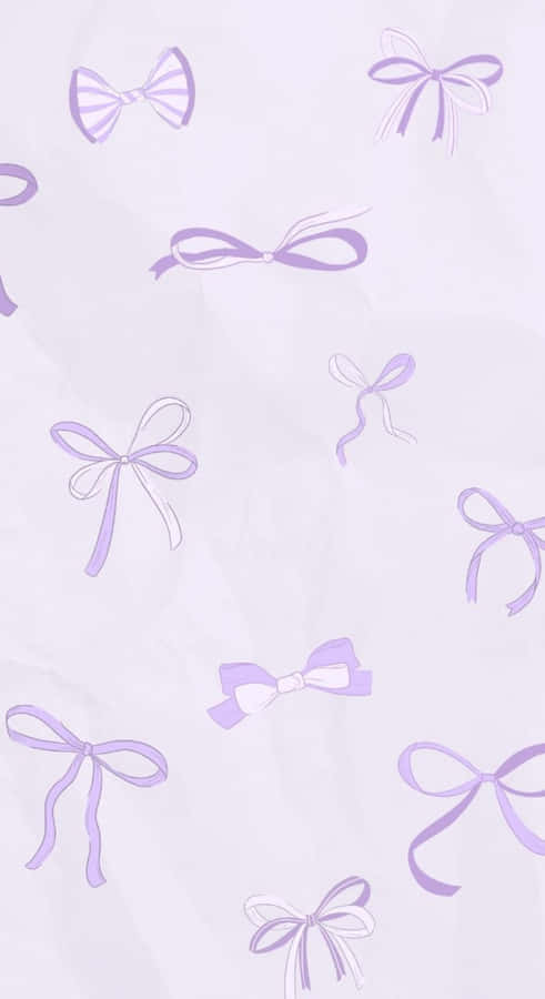 Purple Bow Pattern Wallpaper