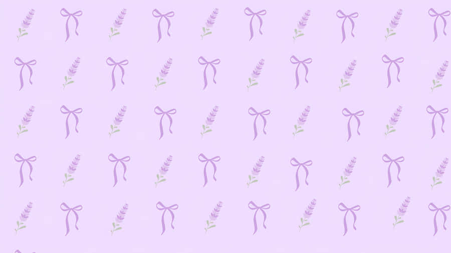 Purple Bow Pattern Wallpaper