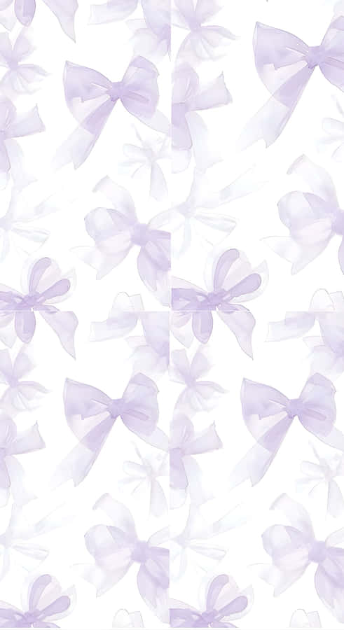 Purple Bow Pattern Wallpaper
