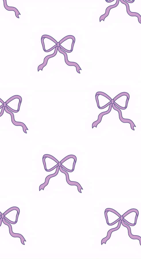 Purple Bow Pattern Wallpaper