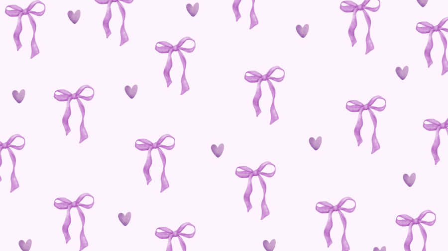 Purple Bow Pattern Wallpaper